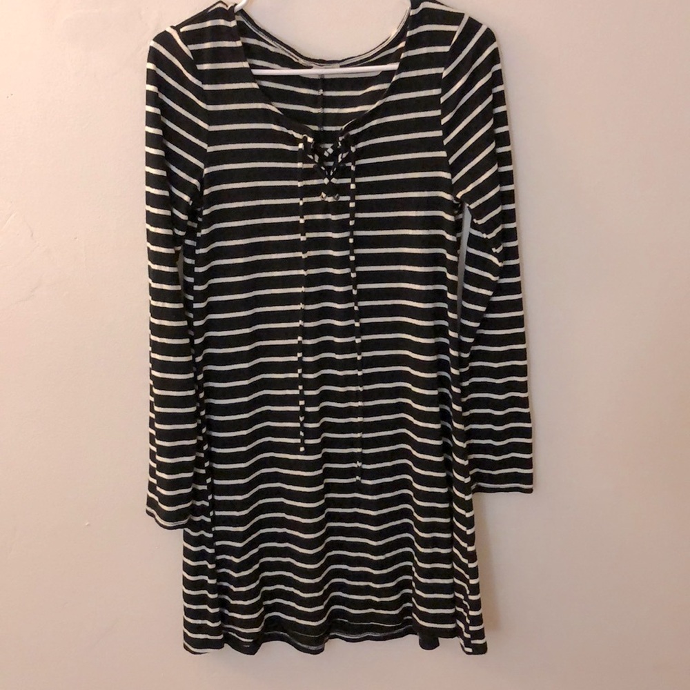 Black and White Striped Dress